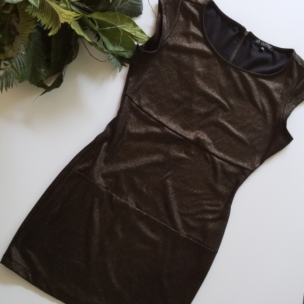 Bebop  Gold metallic Mini dress